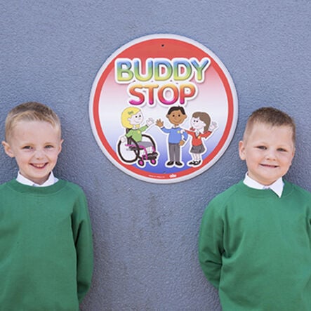 Buddy Stop Playground Sign With Stand  hi\-res