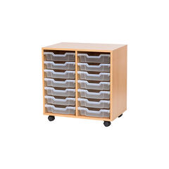 Mobile Double Tray Storage Unit 14 Trays  hi-res