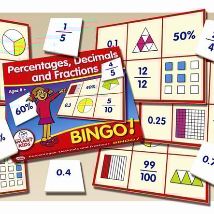 Smart Kids Percentages, Decimals and Fractions Bingo  hi\-res