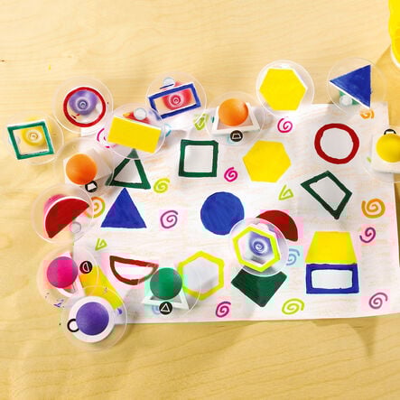 Foam Geometric Paint Stampers 14pk  hi\-res