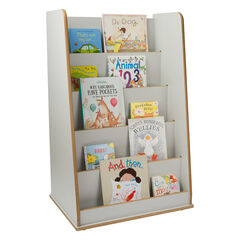 Free Standing Book Display Unit Grey  Free Standing Book Display Unit Grey  hi-res
