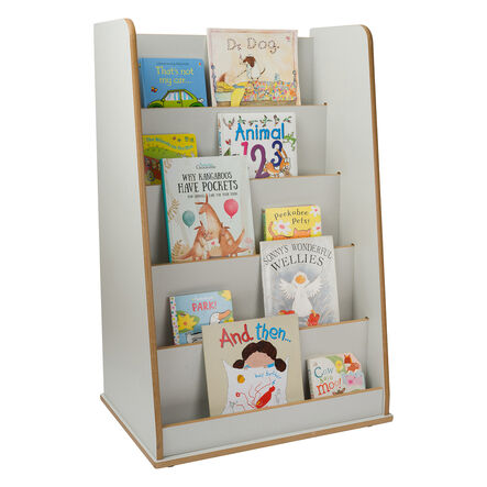 Free Standing Book Display Unit Grey  hi\-res