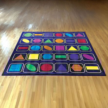 Geometric Shapes Square Placement Carpet 3 x 3m  hi\-res