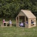 Outdoor Wooden Playhouse Shelter with Table \x26 Benches  hi\-res