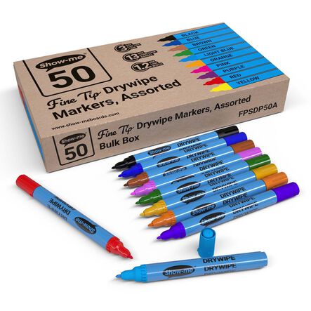 Show\-me® Assorted Drywipe Pens Fine Tip  hi\-res