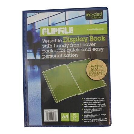 Flipfile A4 Presentation Display Books Blue  hi\-res