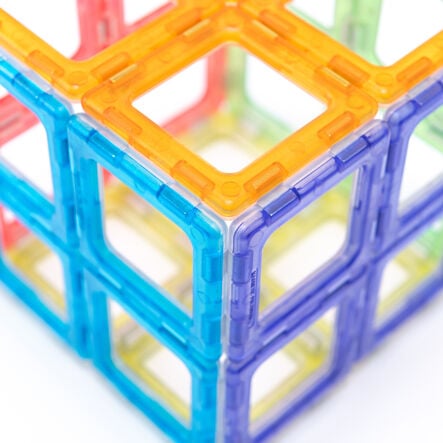 Translucent Magnetic Polydron 128pk  hi\-res