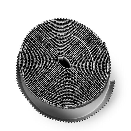 TTS Scalloped Fade Resist Corrugated Border Rolls Black 15m x 57mm Black hi\-res