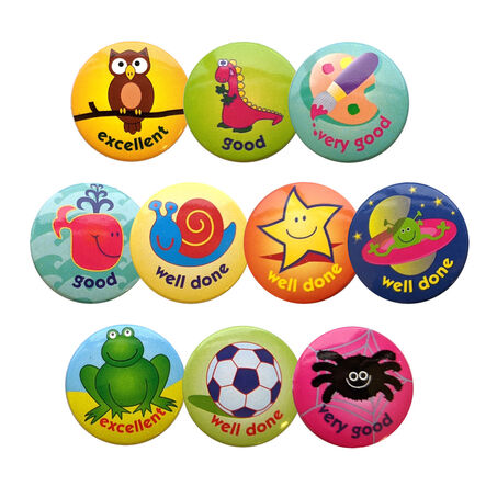 Small Mixed Praise Badges 25mm 20pk  hi\-res