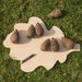 TTS Wooden Leaf Mark Making Boards with Stand  hi\-res