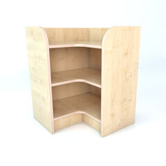 Internal Corner Library Bookcase In Maple  hi-res
