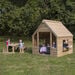 Outdoor Wooden Playhouse Shelter with Table \x26 Benches  hi\-res