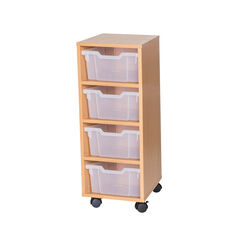 Mobile Single Tray Storage Unit 4 Deep  hi-res