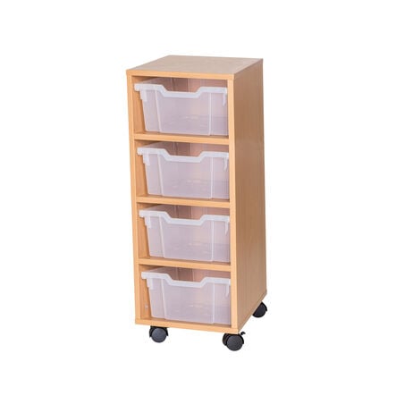 Mobile Single Tray Storage Unit 4 Deep  hi\-res