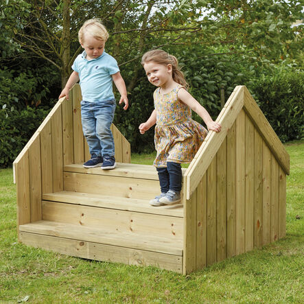 Outdoor Wooden Step Bridge  hi\-res
