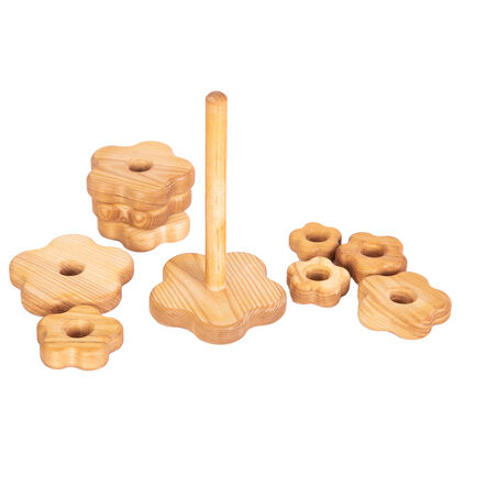 TTS Wooden Stacking Pyramid Flower  hi\-res