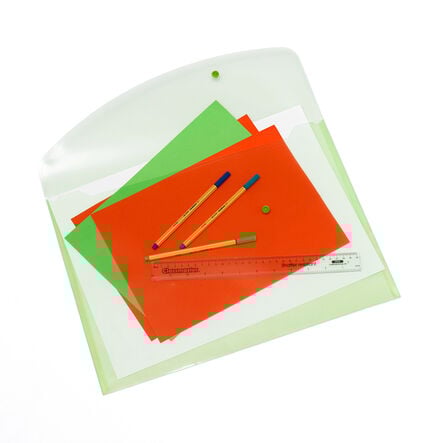 Foolscap Plastic Wallet Folder A4 Pastel  hi\-res