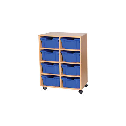 Mobile Double Tray Storage Unit 8 Deep  hi\-res