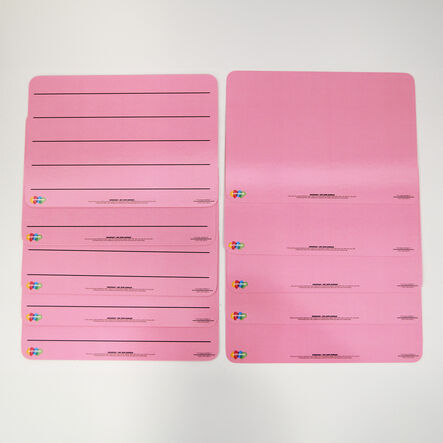 Tinted Flexi Wipe Board Pink 10pk  hi\-res