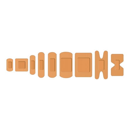 Stretch Fabric Assorted Sizes Plasters 100pk  hi\-res