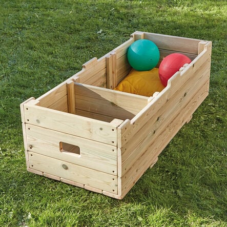 Outdoor Wooden Storage Bench  hi\-res