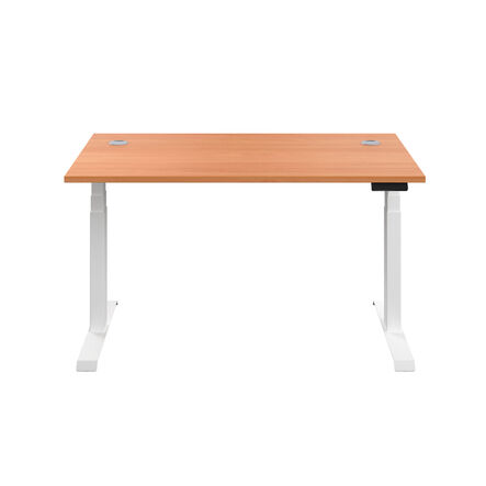 Height Adjustable Desk Beech  hi\-res