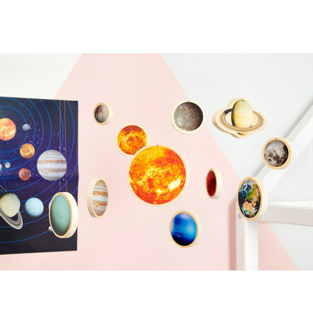 Wooden Solar System Discs  hi\-res