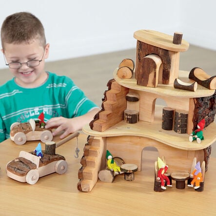 Wooden Small World Fairy Tree House Deluxe Set  hi\-res