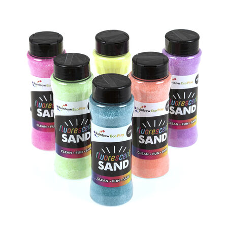 Rainbow ECO Craft Sand Shakers Assorted 6pk Fluorescent Fluorescent hi\-res