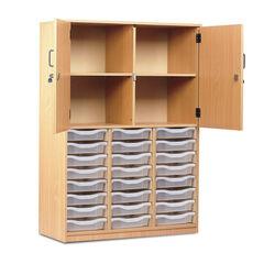 Shallow Trays and Cupboard Combination Unit  Shallow Trays and Cupboard Combination Unit  hi-res
