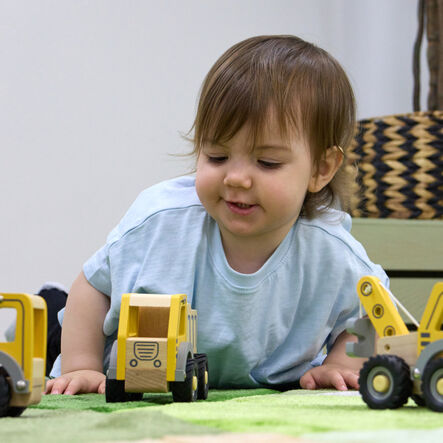 Small World Wooden Construction Site Vehicles 5pk  hi\-res