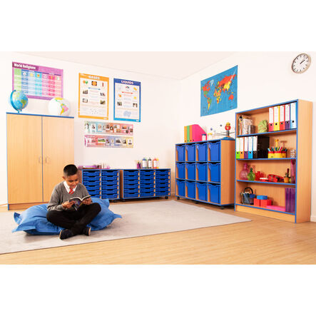 Accento 18 Shallow Trays Storage Unit Blue  hi\-res