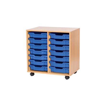 Mobile Double Tray Storage Unit 14 Trays  hi\-res