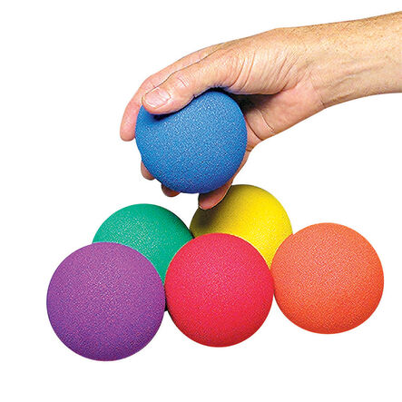 Rainbow No Bounce Foam Balls 6pk  hi\-res