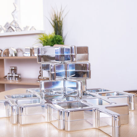 TTS Metallic Silver Stacking Crosses 12pk  hi\-res