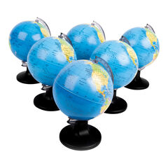 Mini Globe of the World with Stand 10cm 6pk  Mini Globe of the World with Stand 10cm 6pk  hi-res