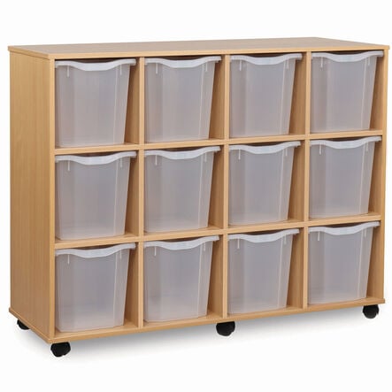 Mobile Tray Storage Unit With 12 Jumbo Trays  hi\-res