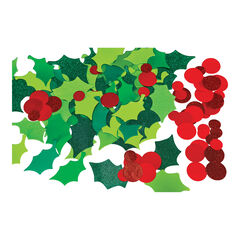 Holly and Berries Paper Display Shapes 300pk  Holly and Berries Paper Display Shapes 300pk  hi-res