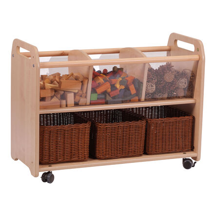 Wooden Clearview Browser W\/ Castors  hi\-res