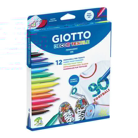 Giotto Decor Textile Markers Assorted 12pk  hi\-res