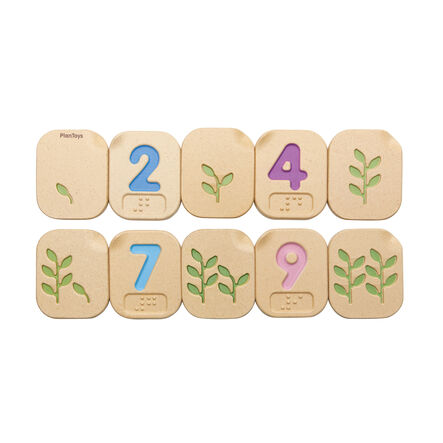 Braille Number Tiles 1\-10  hi\-res