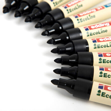 Edding 31 EcoLine Flipchart Marker 10pk Black  hi\-res