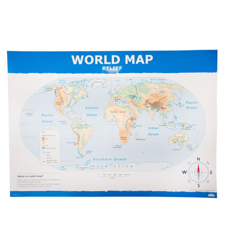 TTS Map of the World Political and Phystical A1 KS1  hi\-res