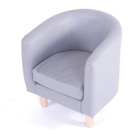 Geo Wipe Clean Antimicrobial Tub Seating Tub Sofa Grey  hi\-res