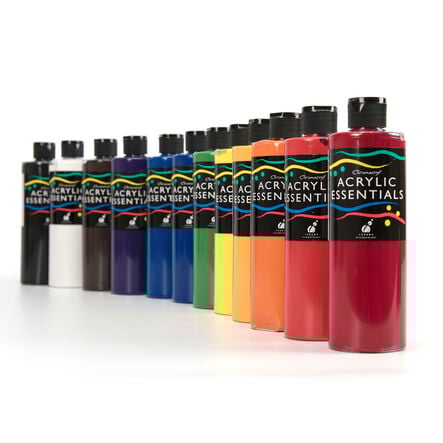 Chromacryl Acrylic Essentials Paint Assorted 12x500ml  hi\-res
