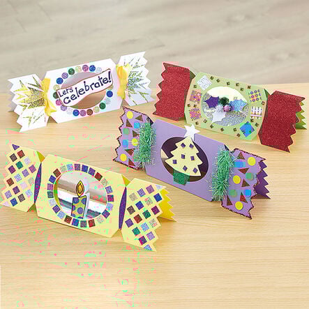 Pre Cut Jumbo Christmas Cracker Cards 30pk  hi\-res