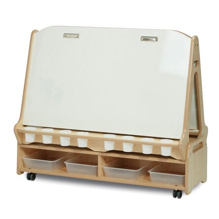 Millhouse Double Sided Whiteboard Easel W\/ Low Storage  hi\-res