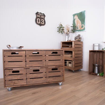 Mobile Double Sided Crate Storage Unit  hi\-res