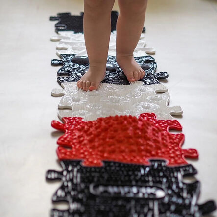Happy Feet Black and White Sensory Play Mats 6pk  hi\-res