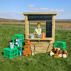Modern Outdoor Role Play Wooden Kiosk  hi-res
